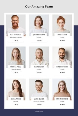 Meet the team design - Html Code Example by Nicepage