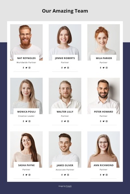 Meet The Team Design One Page Template