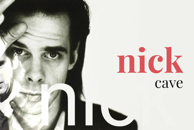 Nicholas Edward Cave Website Mockup