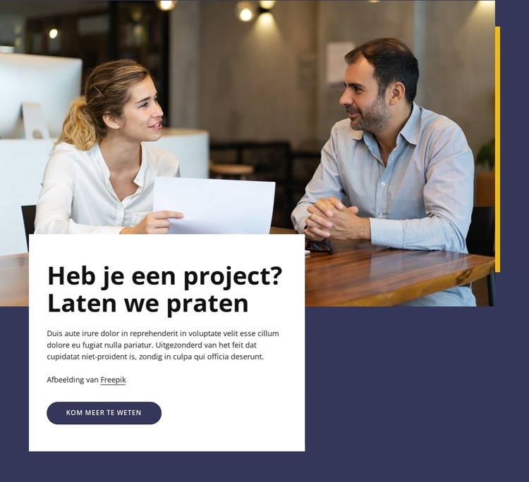 Wij helpen je de wereld anders te zien HTML5-sjabloon