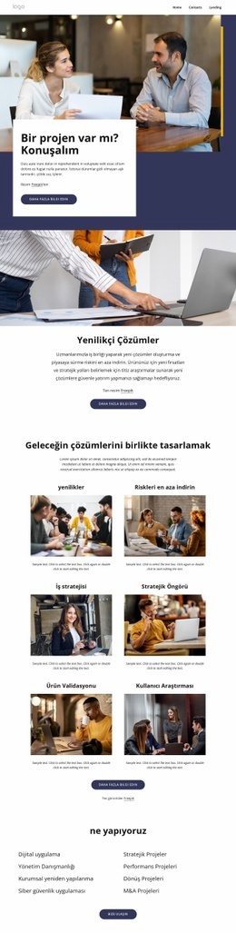 Geleceğin Çözümlerini Birlikte Tasarlamak - Özel HTML5 Şablonu