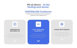 Neue Kostenlose Funktionen - Website-Vorlagen