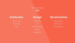 Entdecken, Entwerfen, Bereitstellen