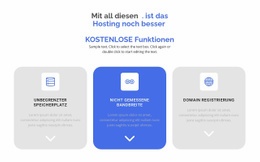 Neue Kostenlose Funktionen - Benutzerfreundliche Zielseite