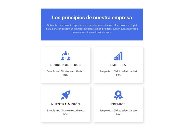 Principios de trabajo Creador de sitios web HTML