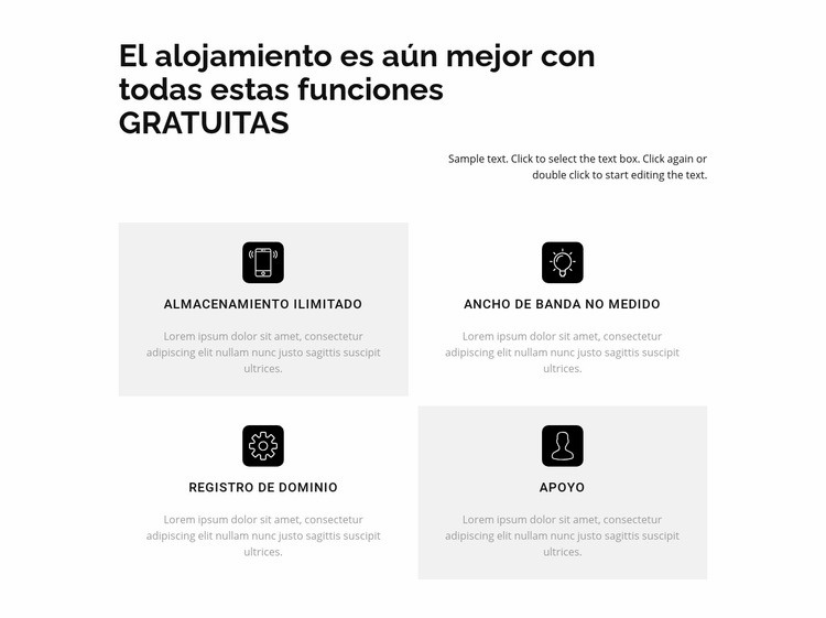 Funciones gratuitas Creador de sitios web HTML