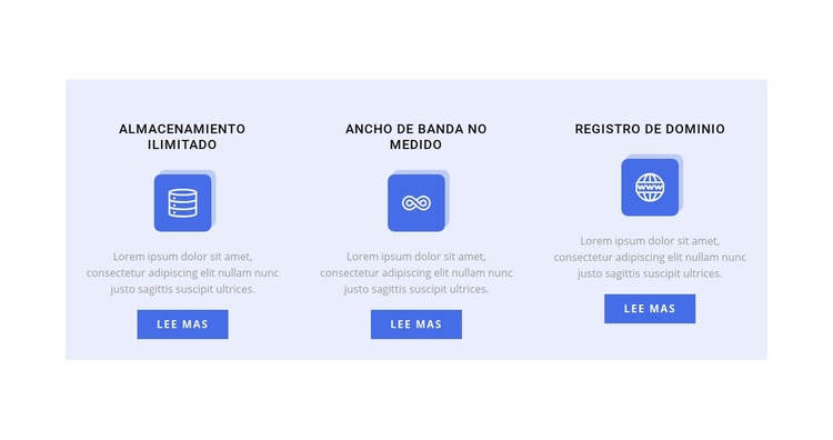 Tres nuevas direcciones de trabajo Maqueta de sitio web