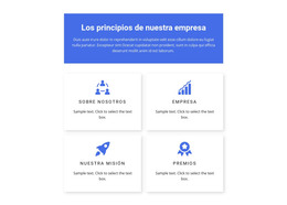 Principios De Trabajo - Plantilla De Creación De Sitios Web