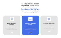 Secciones De La Página De Inicio Para Nuevas Funciones Gratuitas