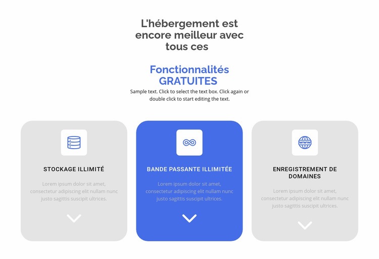 Nouvelles fonctionnalités gratuites Modèles de constructeur de sites Web