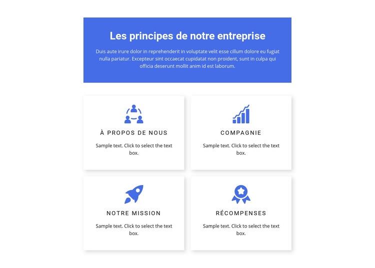 Principes de travail Créateur de site Web HTML