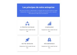 Site Web Monopage Pour Principes De Travail