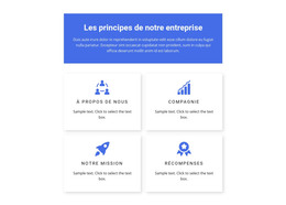 Principes De Travail - Modèle De Création De Site Web