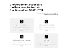 Fonctionnalités Gratuites – Modèle Web Moderne