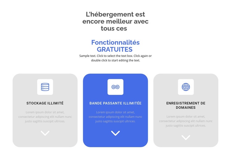 Nouvelles fonctionnalités gratuites Modèle