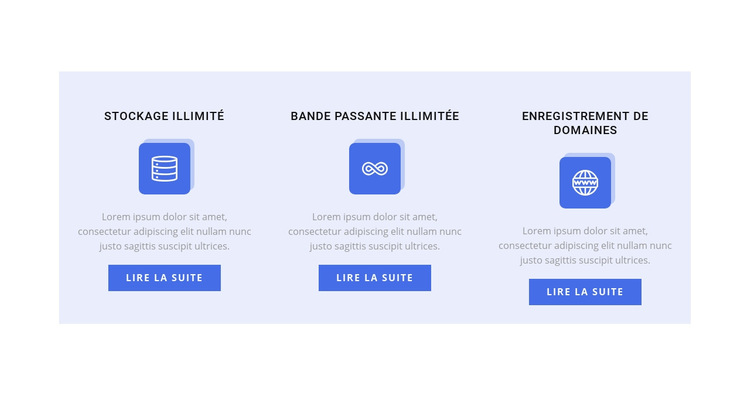 Trois nouvelles directions de travail Modèle de site Web