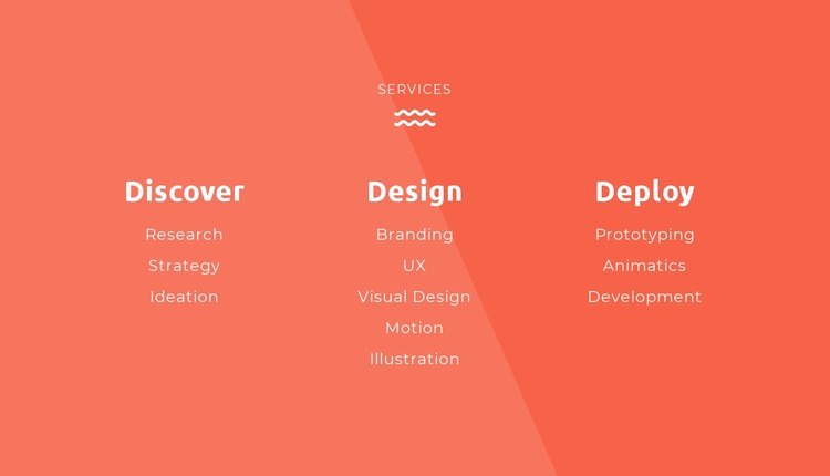 Discover, design, deploy Homepage Design