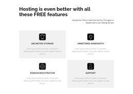 Free Features - Modern Web Template