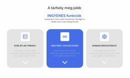 Új Ingyenes Funkciók Weboldal Sablon