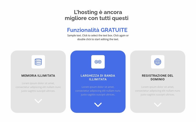 Nuove funzionalità gratuite Pagina di destinazione