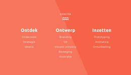 Ontdek, Ontwerp, Implementeer - Sjabloon Voor Één Pagina