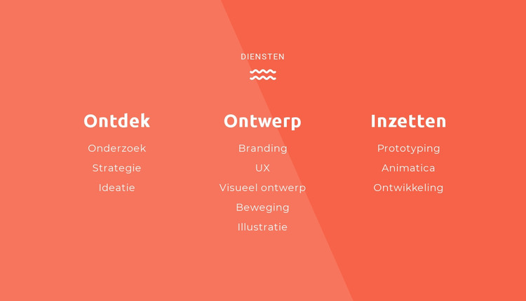 Ontdek, ontwerp, implementeer HTML-sjabloon