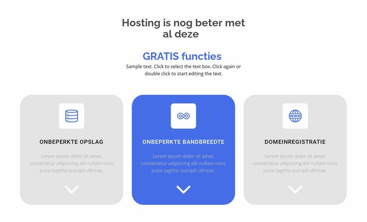 Nieuwe gratis functies HTML5-sjabloon