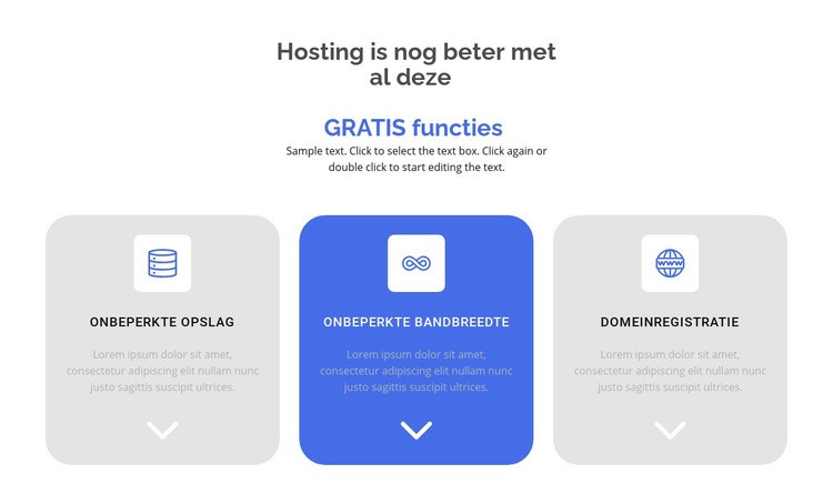 Nieuwe gratis functies Sjabloon