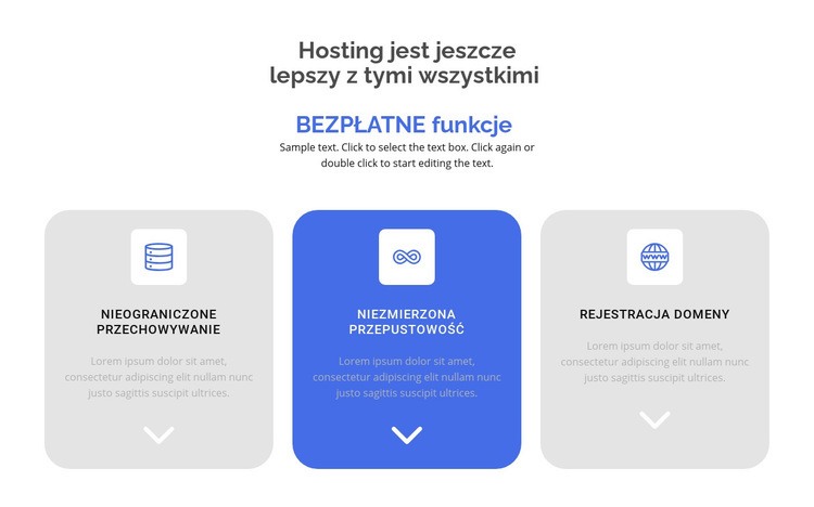 Nowe bezpłatne funkcje Szablony do tworzenia witryn internetowych