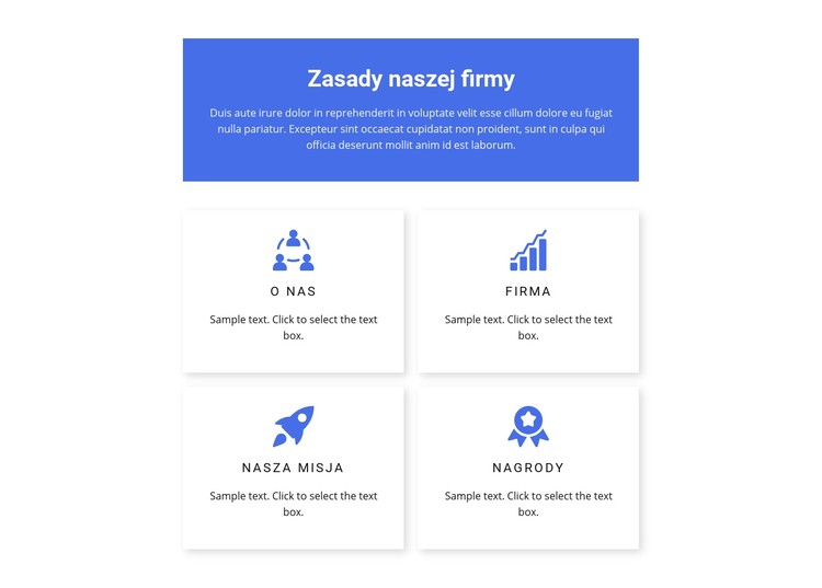 Zasady pracy Szablon CSS