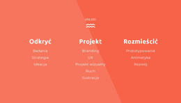 Odkrywaj, Projektuj, Wdrażaj - Szablon Jednej Strony