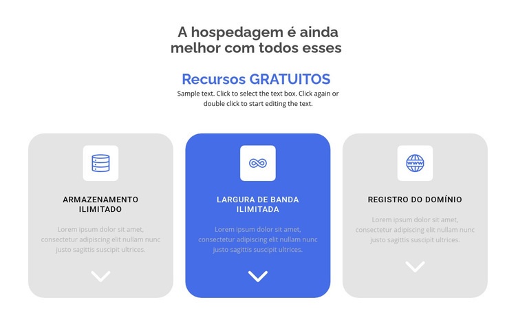 Novos recursos gratuitos Modelo de uma página