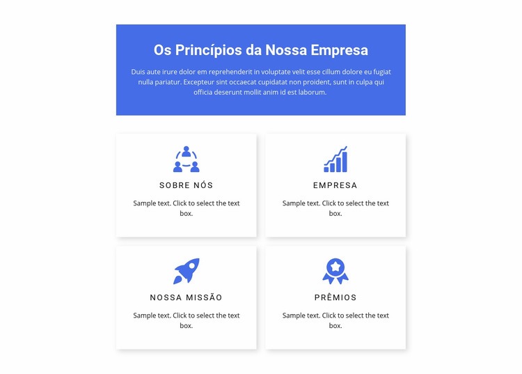 Princípios de trabalho Landing Page