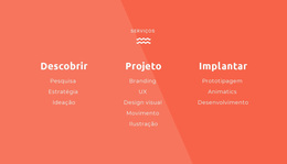 Descubra, Projete, Implante - Tema WordPress Responsivo