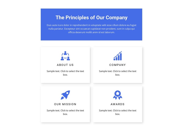 Work principles Squarespace Template Alternative