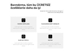 Ücretsiz Özellikler - HTML Template Builder