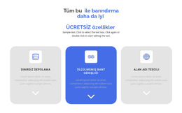 Yeni Ücretsiz Özellikler - Hazır Web Sitesi Teması