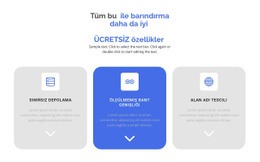 Yeni Ücretsiz Özellikler Web Sitesi Tasarımı