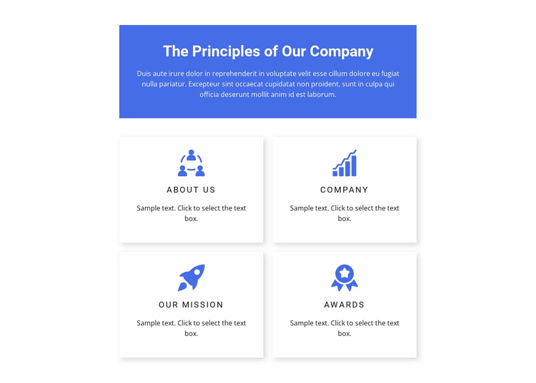 Work principles Website Design