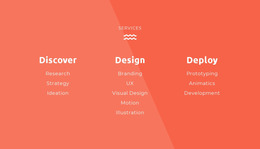 Discover, Design, Deploy - Wireframes Mockup