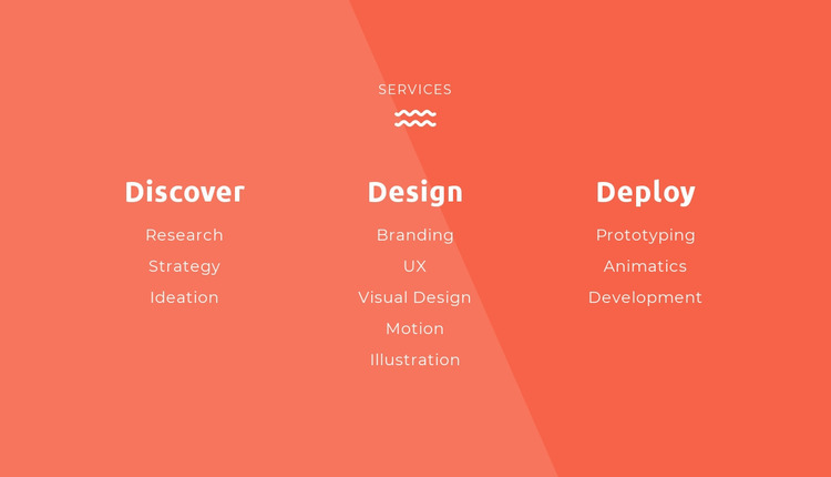 Discover, design, deploy Website Mockup