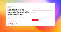 Senden Sie Uns Nachrichten Webdesigner