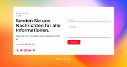 Senden Sie Uns Nachrichten – Joomla-Template 2025