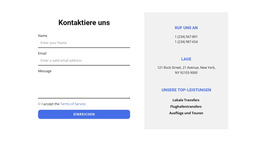 Kontaktformular Und Kontakte - Zielseitenvorlage