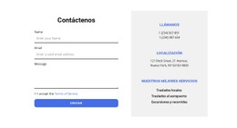 Formulario De Contacto Y Contactos: Creador De Sitios Web Definitivo