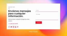 Envíanos Mensajes - Creador De Sitios Web Sencillo