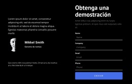 Formulario De Información Y Contacto - Creador De Sitios Web Moderno