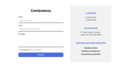Formulario De Contacto Y Contactos: Plantilla HTML5 En Blanco