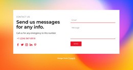 Send Us Messages - Simple Html Code