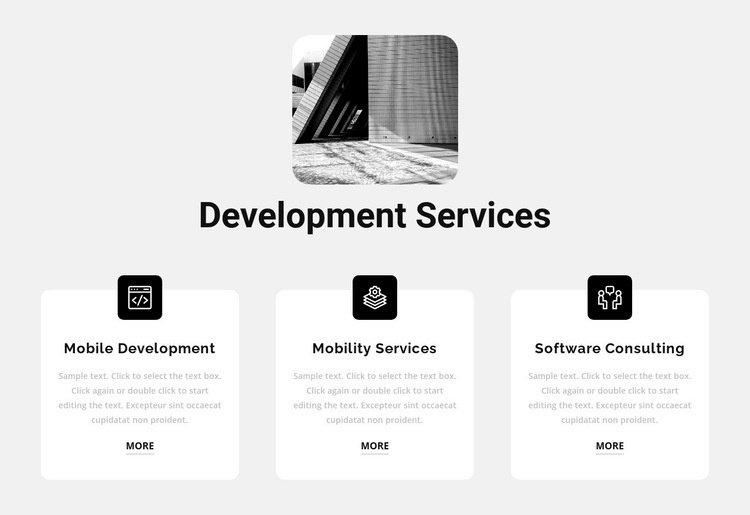 New development services Html Code Example